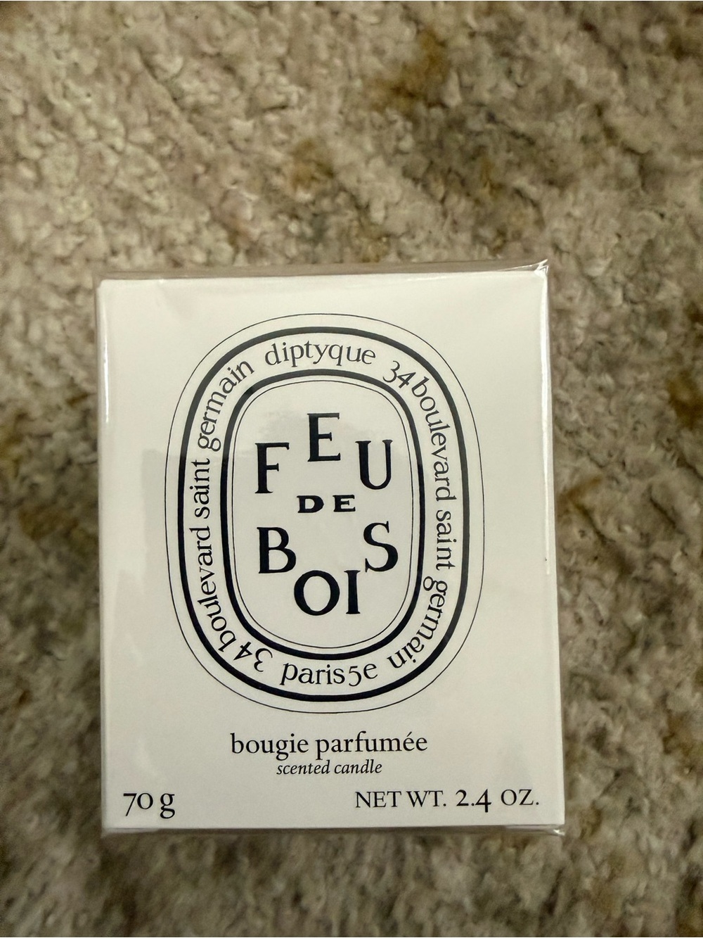 NEW Diptyque Feu de Bois Wood Fire Candle 70g 2.4 oz Sealed